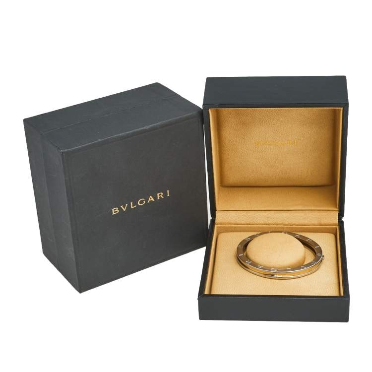 Pre Owned Bvlgari B.Zero1 18k Yellow Gold and Stainless Steel Bangle Bracelet