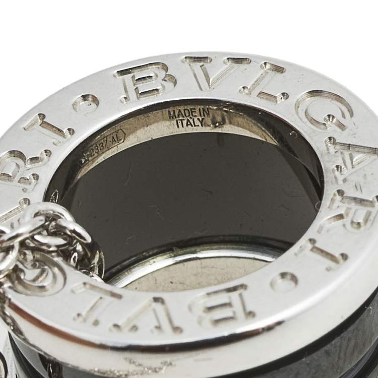 Pre Owned Bvlgari Save The Children B.zero1 Ceramic Silver Pendant Necklace