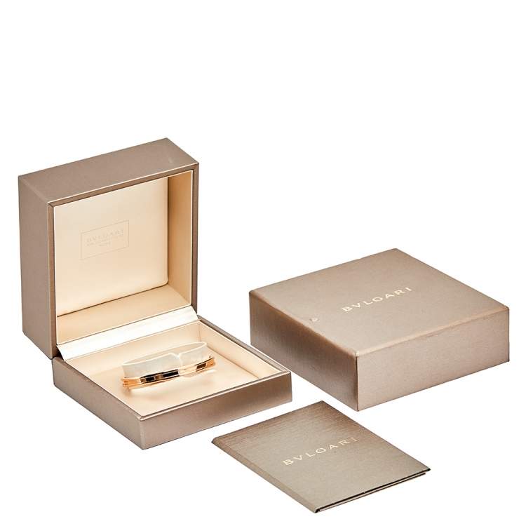 Pre Owned Bvlgari B.Zero1 18k Rose Gold Open Cuff Bracelet SM