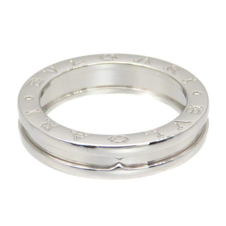 Pre Owned Bvlgari B.Zero1 1-Band 18K White Gold Ring EU 55