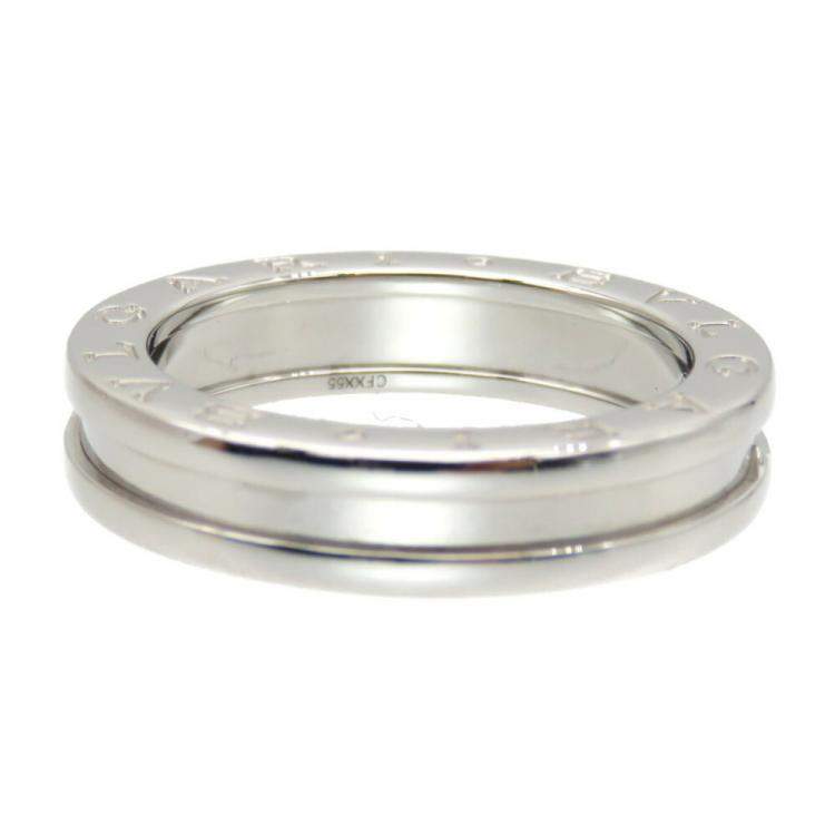 Pre Owned Bvlgari B.Zero1 1-Band 18K White Gold Ring EU 55