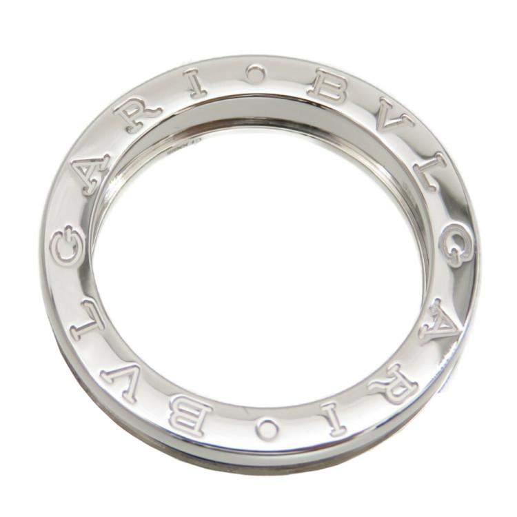Pre Owned Bvlgari B.Zero1 1-Band 18K White Gold Ring EU 55