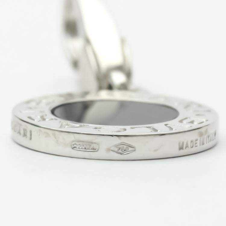 Pre Owned Bvlgari Bvlgari 18K White Gold Onyx Charms and Pendants