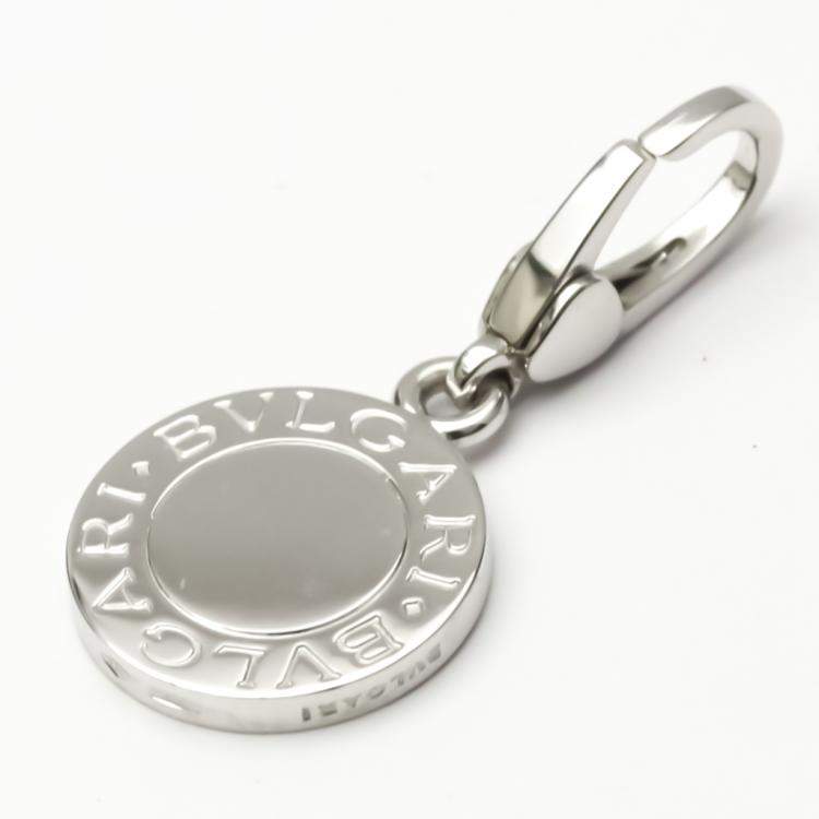 Pre Owned Bvlgari Bvlgari 18K White Gold Onyx Charms and Pendants