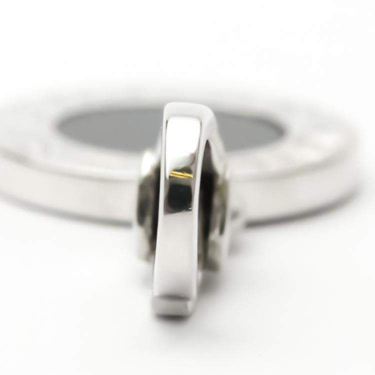 Pre Owned Bvlgari Bvlgari 18K White Gold Onyx Charms and Pendants