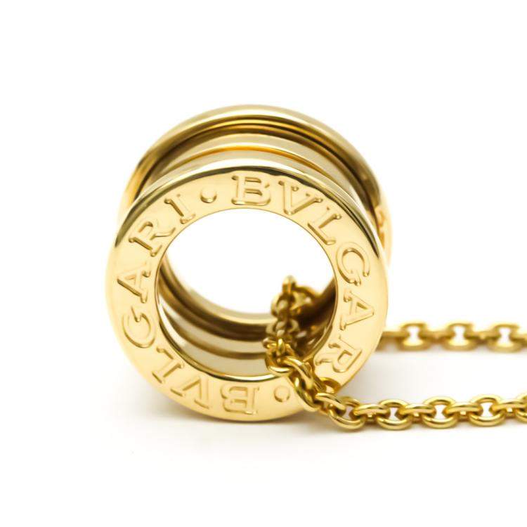 Pre Owned Bvlgari B-zero1 18K Yellow Gold Necklace 