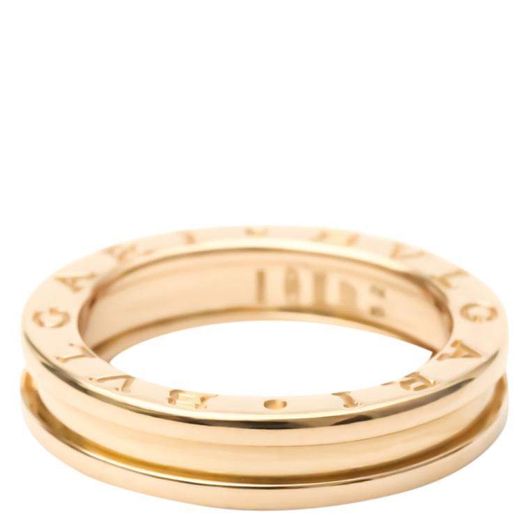 Pre Owned Bvlgari B.Zero1 18K Rose Gold Ring EU 52