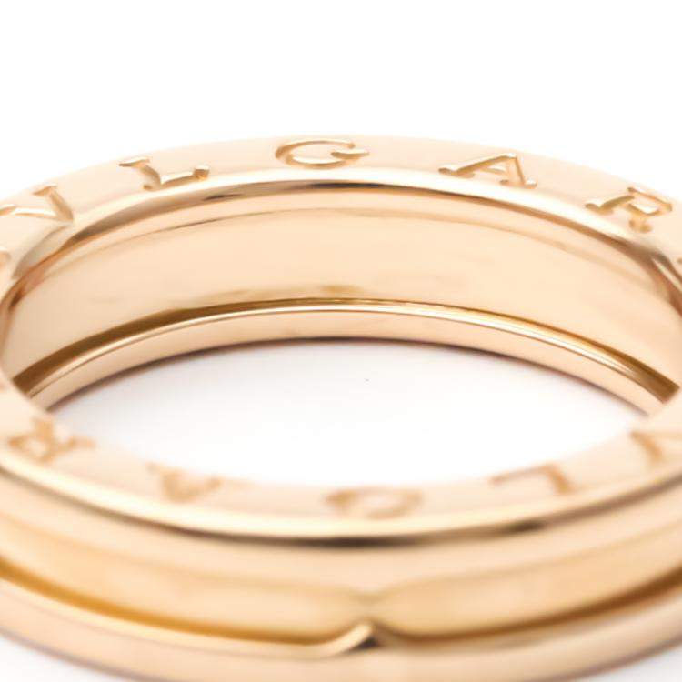 Pre Owned Bvlgari B.Zero1 18K Rose Gold Ring EU 52