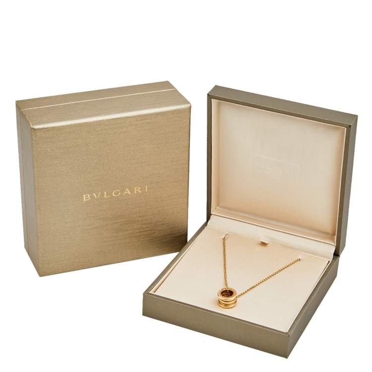 Pre Owned Bvlgari B.Zero1 18K Rose Gold Small Round Pendant Necklace