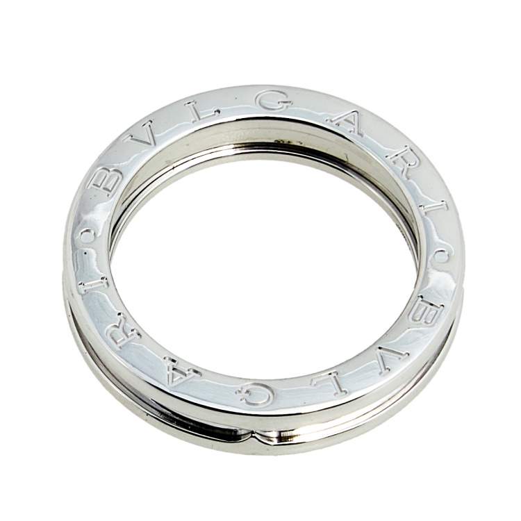 Pre Owned Bvlgari B.Zero1 18k White Gold 1 Band Ring Size 57