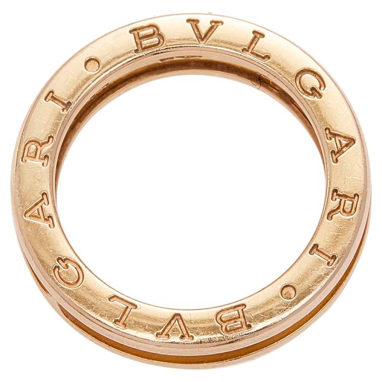 Pre Owned Bvlgari B.Zero1 18k Rose Gold Single Band Ring Size 54