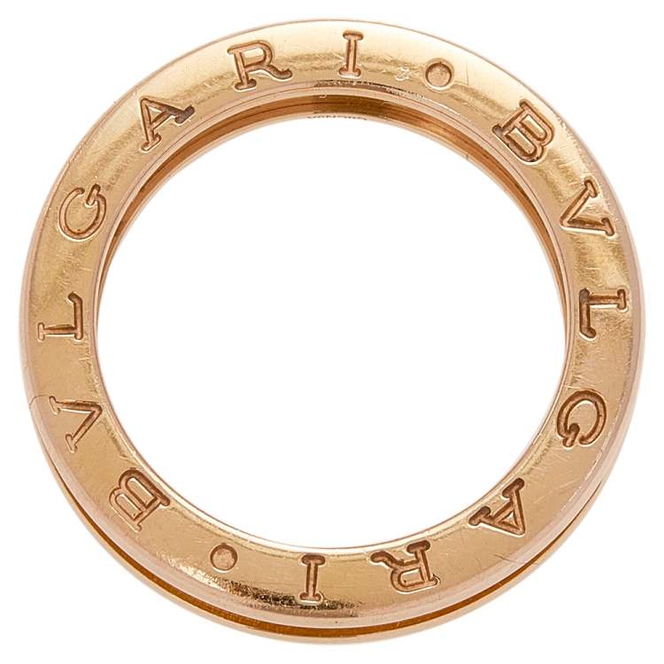 Pre Owned Bvlgari B.Zero1 18k Rose Gold Single Band Ring Size 54
