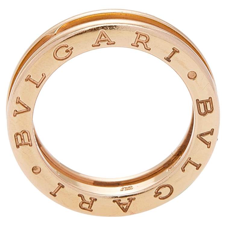 Pre Owned Bvlgari B.Zero1 18k Rose Gold Single Band Ring Size 54