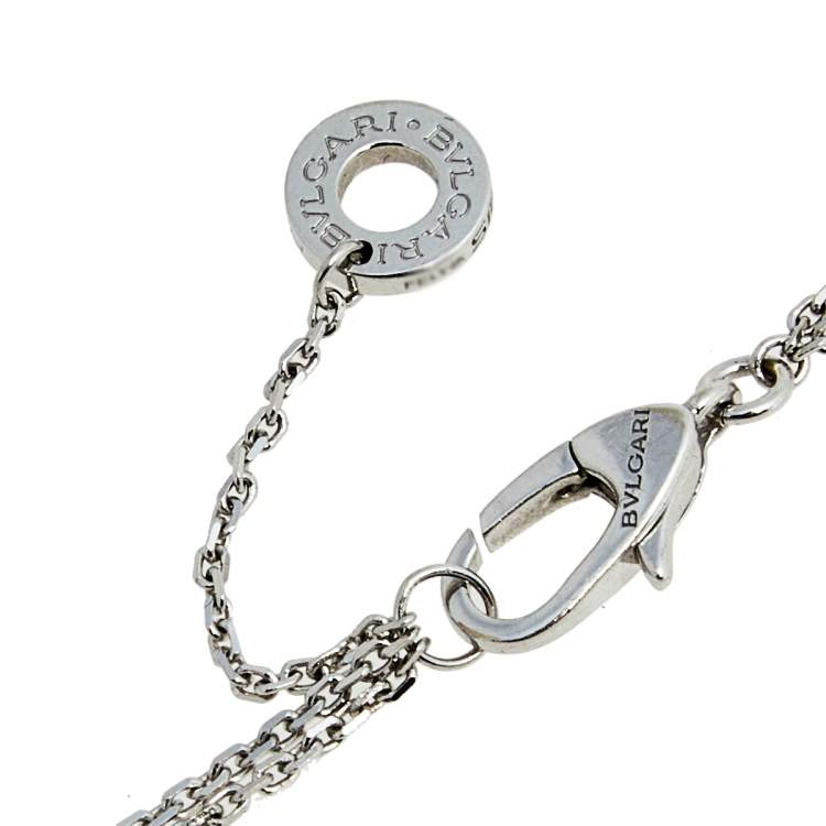 Pre Owned Bvlgari Divas' Dream Diamonds 18k White Gold Charm Bracelet SM