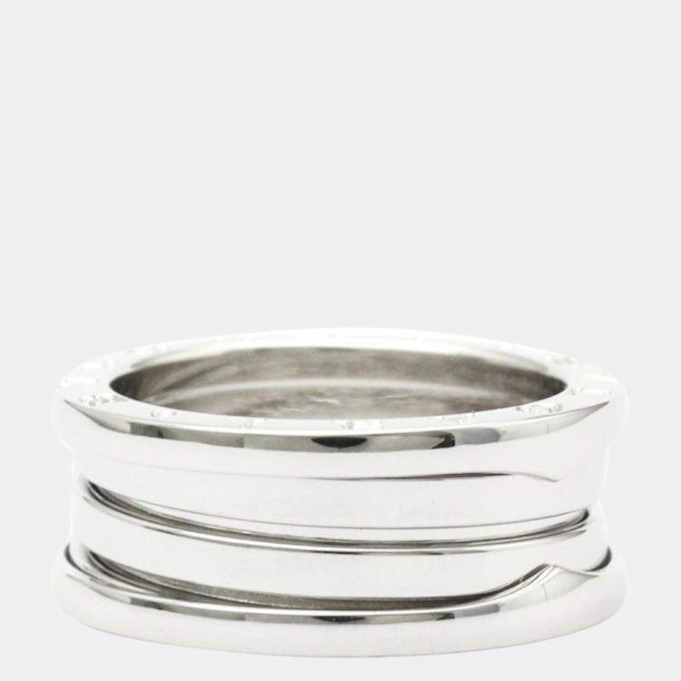 Pre Owned Bvlgari B.Zero1 18K White Gold Ring EU 56