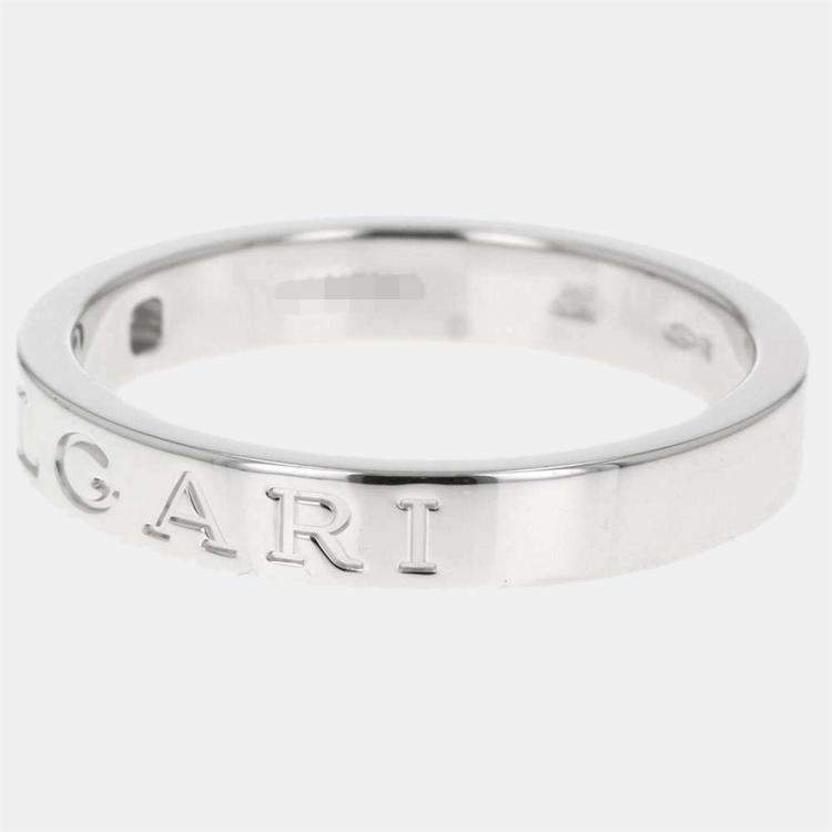 Pre Owned Bvlgari Bvlgari 18K White Gold Diamond Ring EU 64