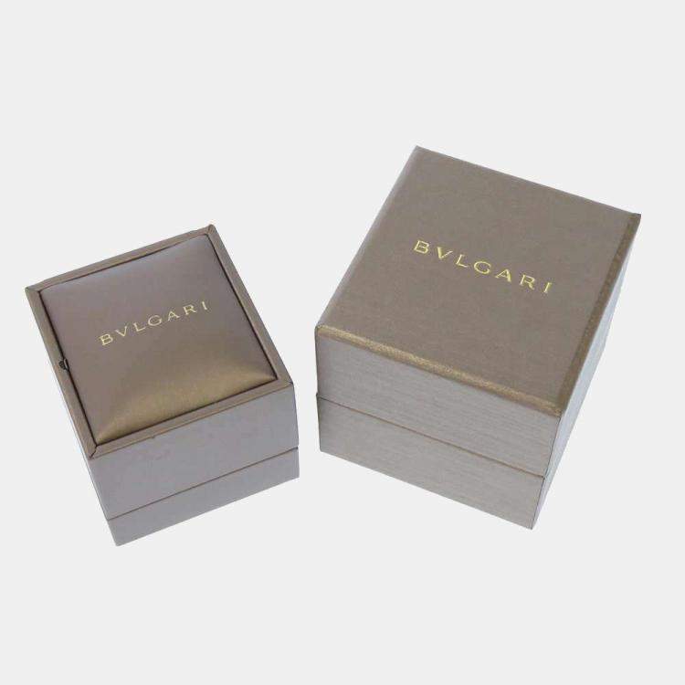 Pre Owned Bvlgari Bvlgari 18K White Gold Diamond Ring EU 64