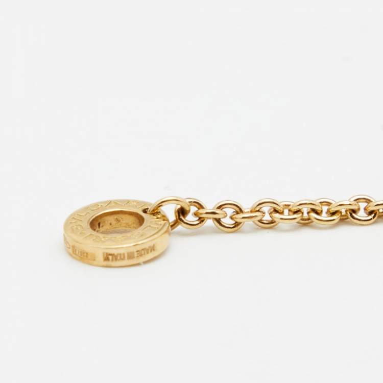 Pre Owned Bvlgari B.Zero1 Diamonds 18k Yellow Gold Necklace