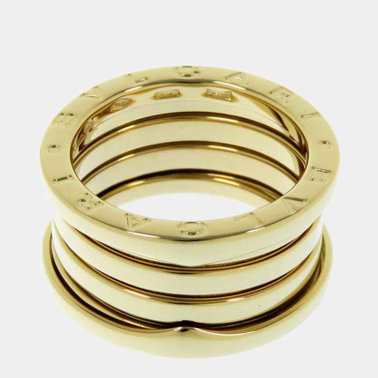 Pre Owned Bvlgari B.Zero1 18K Yellow Gold Ring EU 53