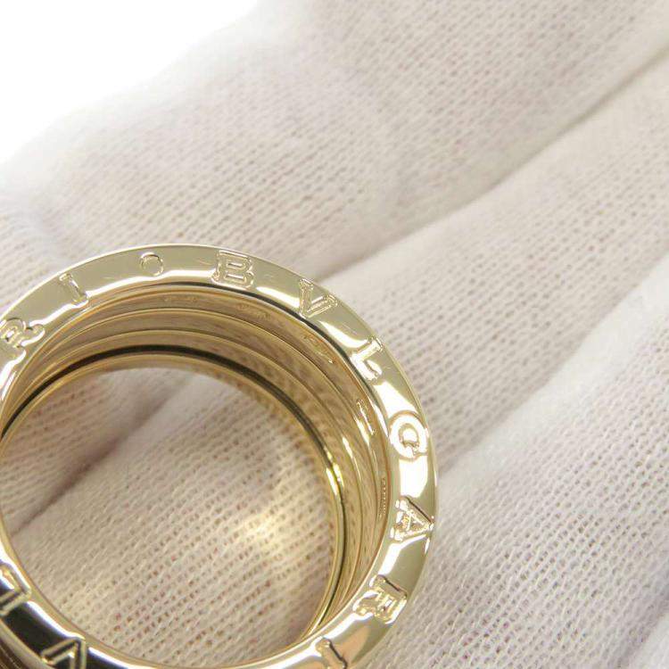 Pre Owned Bvlgari B.Zero1 18K Yellow Gold Ring EU 53