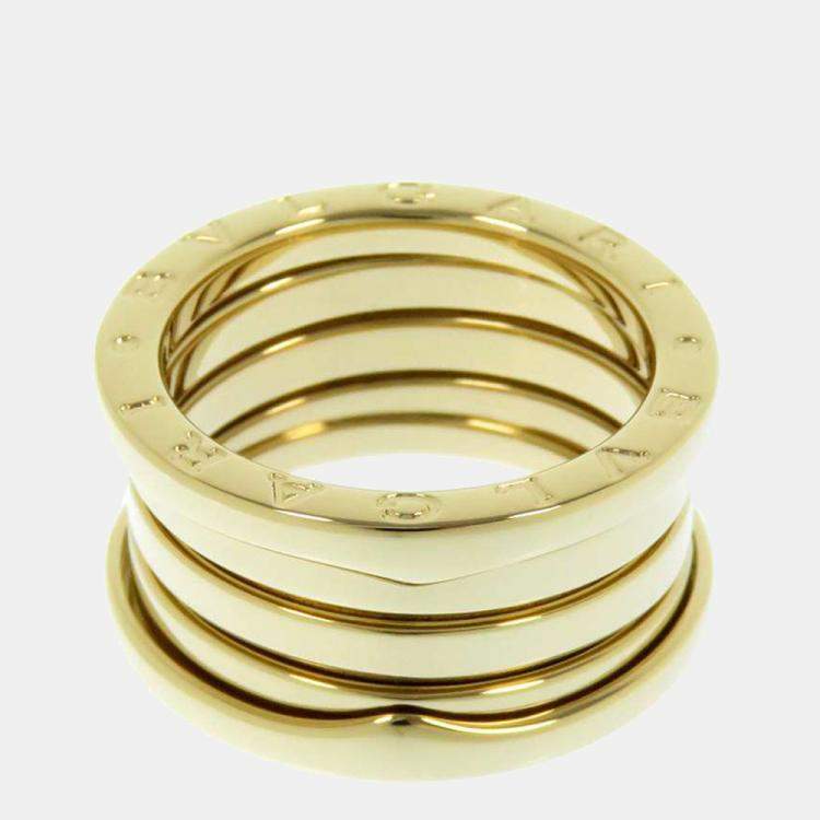 Pre Owned Bvlgari B.Zero1 18K Yellow Gold Ring EU 53