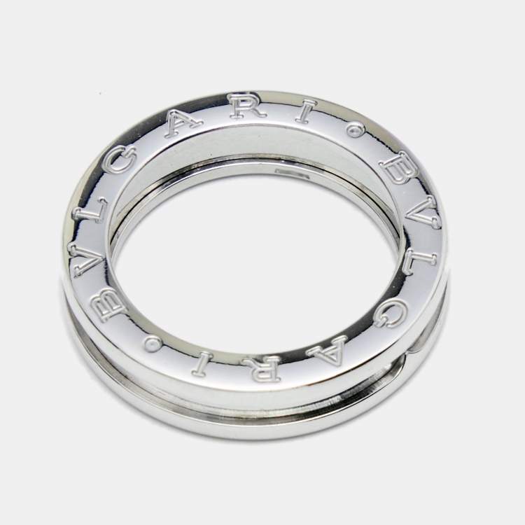 Pre Owned Bvlgari B.Zero1 18k White Gold 1-Band Ring Size 51