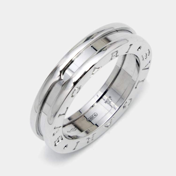 Pre Owned Bvlgari B.Zero1 18k White Gold 1-Band Ring Size 51