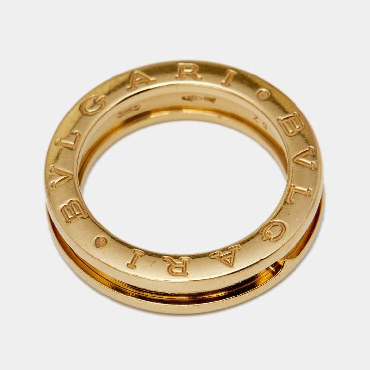 Pre Owned Bvlgari B.Zero1 18K Yellow Gold 1 Band Ring Size 52