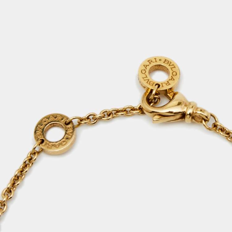 Pre Owned Bvlgari B.zero1 18K Three Tone Gold Element Soft Bracelet