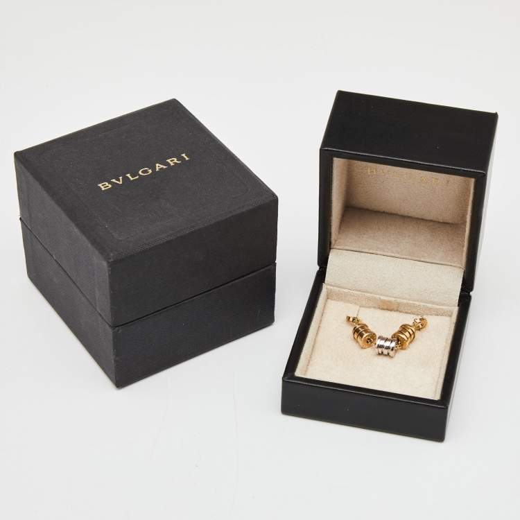 Pre Owned Bvlgari B.zero1 18K Three Tone Gold Element Soft Bracelet