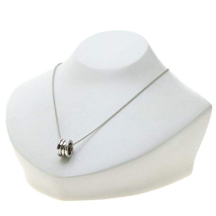 Pre Owned Bvlgari 18K White Gold B.zero1 Pendant Necklace 