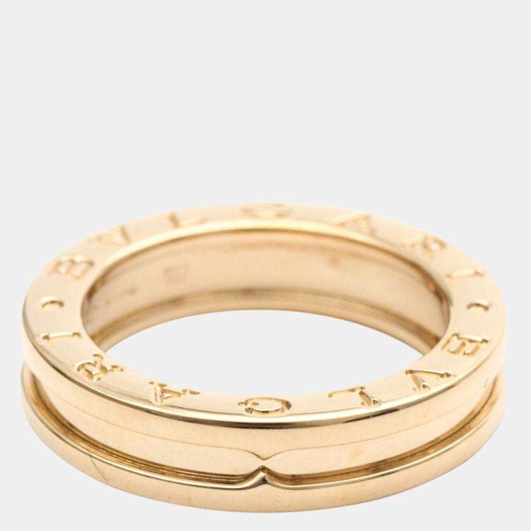 Pre Owned Bvlgari B.Zero1 18K Rose Gold Ring EU 51