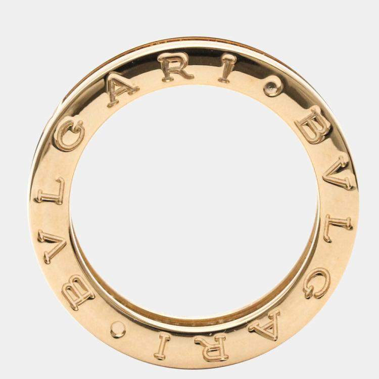 Pre Owned Bvlgari B.Zero1 18K Rose Gold Ring EU 51