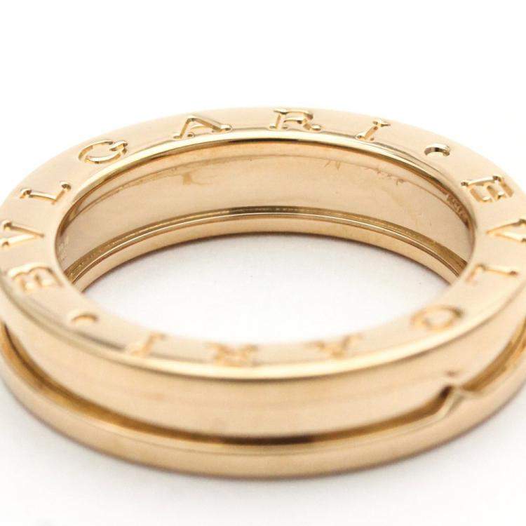 Pre Owned Bvlgari B.Zero1 18K Rose Gold Ring EU 51