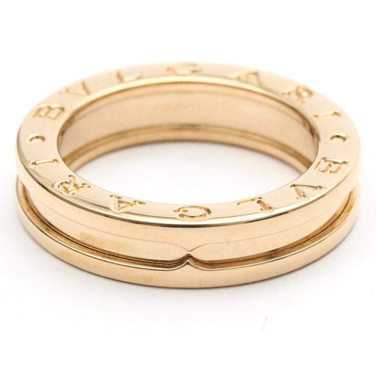 Pre Owned Bvlgari B.Zero1 18K Rose Gold Ring EU 51