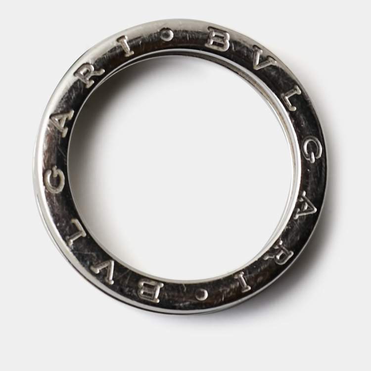 Pre Owned Bvlgari B.Zero1 18k White Gold 1-Band Ring Size 62