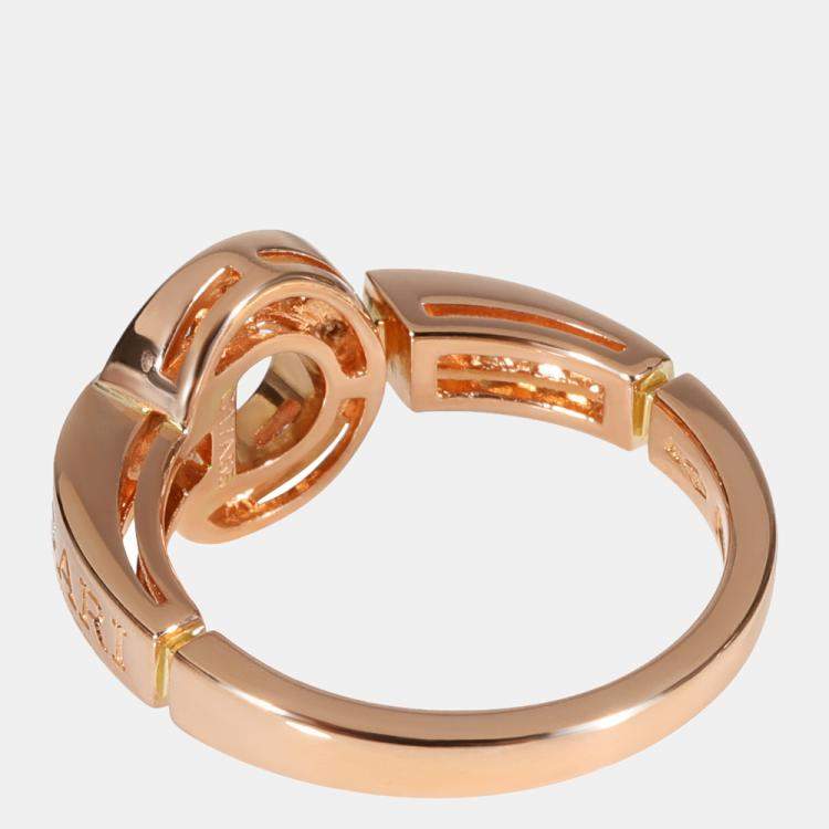 Pre Owned Bvlgari Diamond Ring in 18k Rose Gold 0.28 CTW