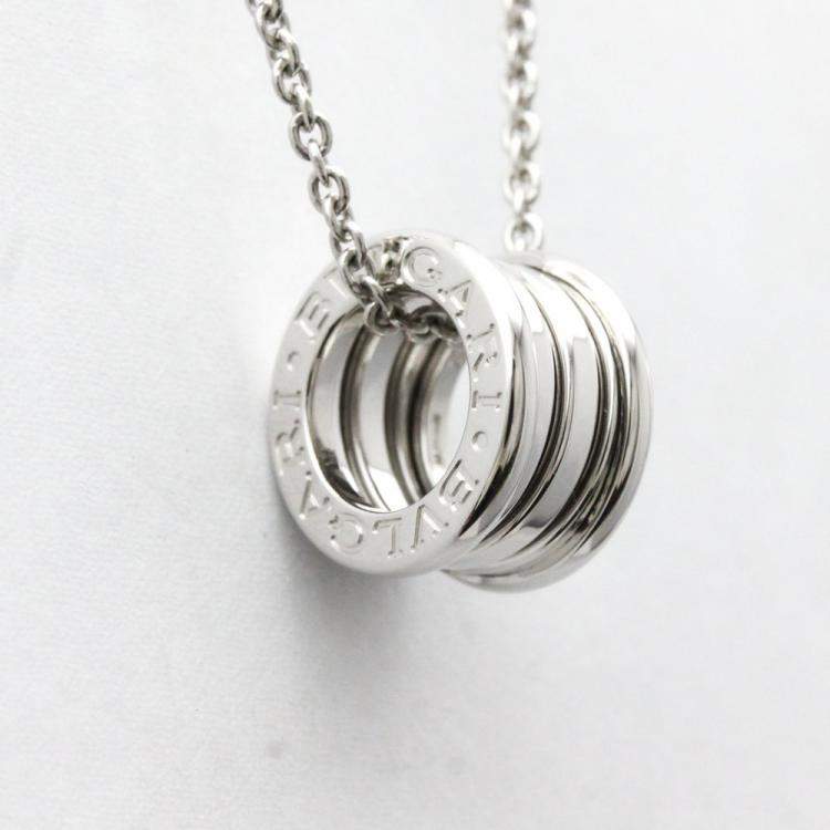 Pre Owned Bvlgari B.Zero1 18K White Gold Necklace