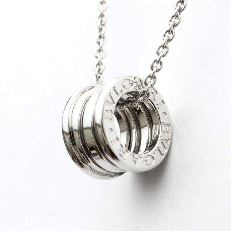 Pre Owned Bvlgari B.Zero1 18K White Gold Necklace