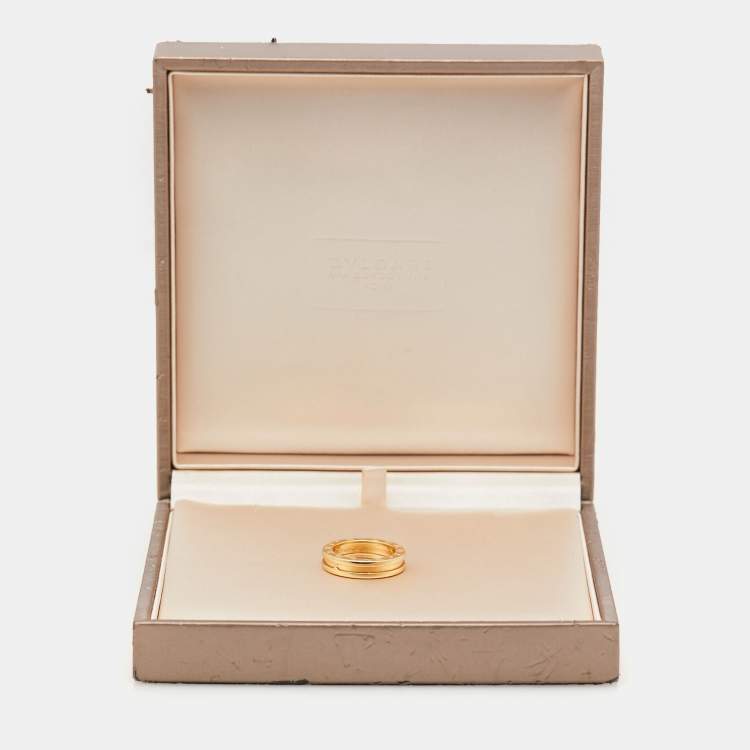 Pre Owned Bvlgari B.Zero1 18k Yellow Gold Band Ring Size 50