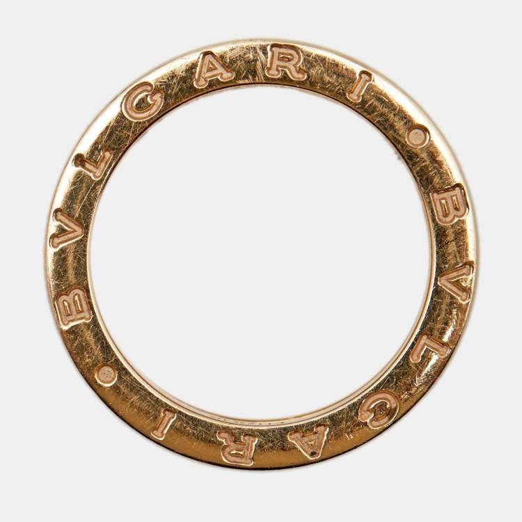 Pre Owned Bvlgari B.Zero1 18k Rose Gold 4-Band Ring Size 55