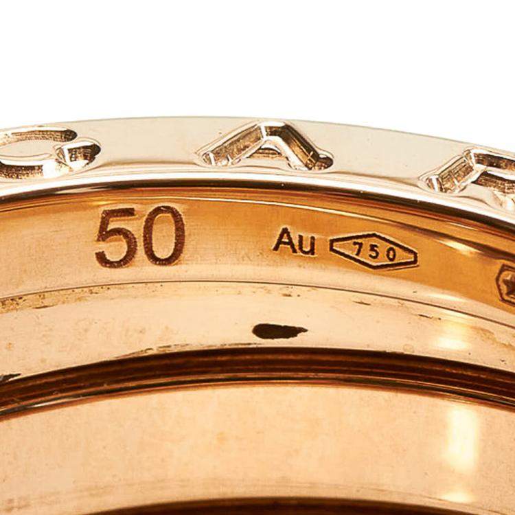 Pre Owned B.Zero1 3-Band Ring in Rose Gold Ring Size EU 50-US 5.25