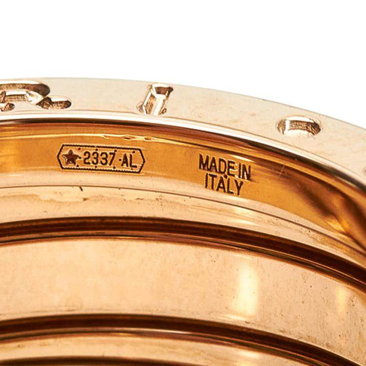 Pre Owned B.Zero1 3-Band Ring in Rose Gold Ring Size EU 50-US 5.25