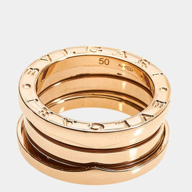 Pre Owned B.Zero1 3-Band Ring in Rose Gold Ring Size EU 50-US 5.25
