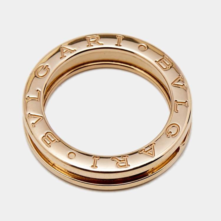 Pre Owned Bvlgari B.Zero1 18k Rose Gold 1 Band Ring Size 51