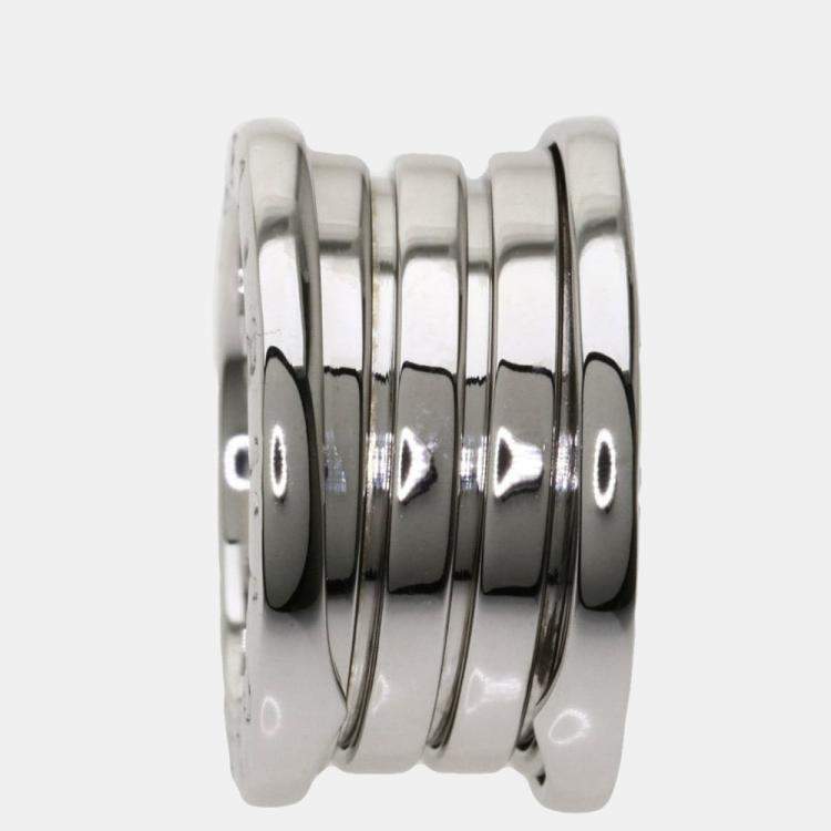 Pre Owned Bvlgari B.Zero1 18K White Gold Ring EU 49