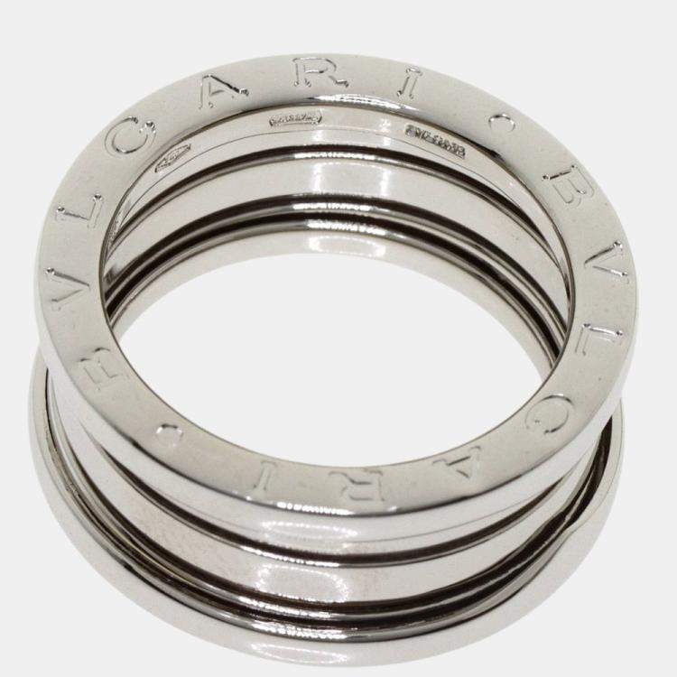 Pre Owned Bvlgari B.Zero1 18K White Gold Ring EU 51