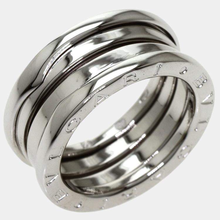 Pre Owned Bvlgari B.Zero1 18K White Gold Ring EU 51