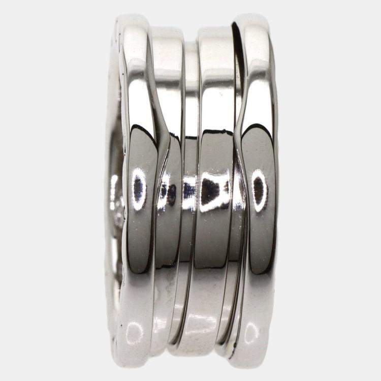 Pre Owned Bvlgari B.Zero1 18K White Gold Ring EU 51