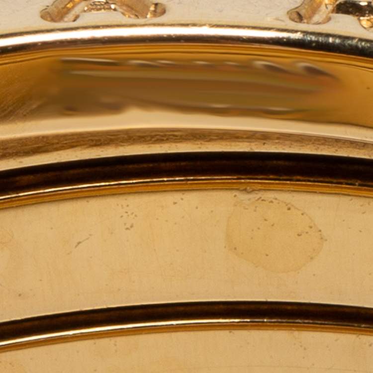 Pre Owned Bvlgari B.Zero1 18k Yellow Gold 4 Band Ring Size 60